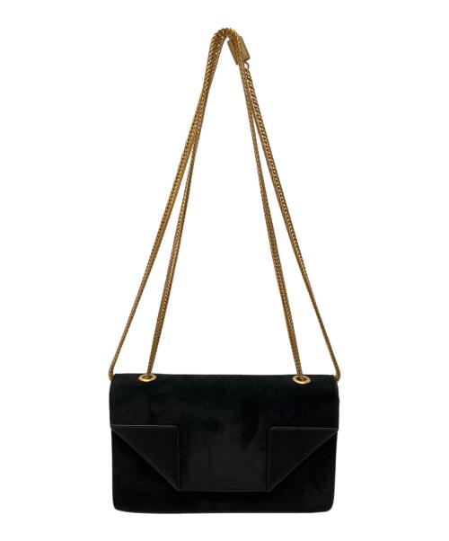 Saint Laurent Paris（サンローランパリ）Saint Laurent Paris (サンローランパリ) チェーンショルダーバッグ ブラック×ゴールド(色)の古着・服飾アイテム
