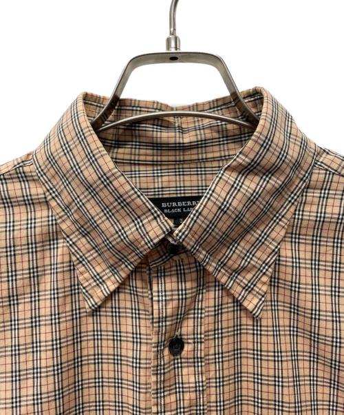 BURBERRY BLACK LABEL（バーバリーブラックレーベル）BURBERRY BLACK LABEL (バーバリーブラックレーベル) ノバチェック 長袖シャツ ブラウン サイズ:Mの古着・服飾アイテム