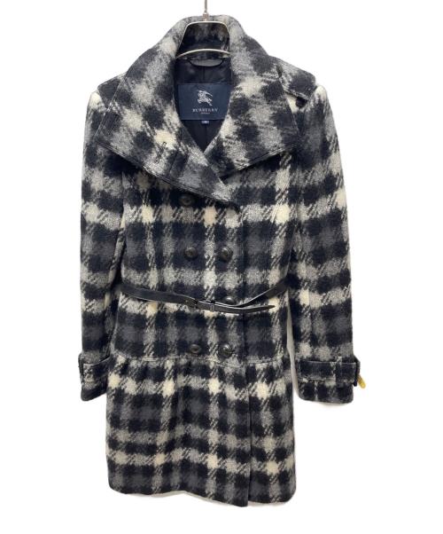 BURBERRY LONDON（バーバリーロンドン）BURBERRY LONDON (バーバリーロンドン) ウールコート ブラック×グレー サイズ:38の古着・服飾アイテム