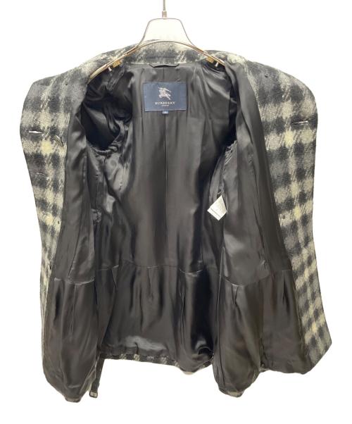 BURBERRY LONDON（バーバリーロンドン）BURBERRY LONDON (バーバリーロンドン) ウールコート ブラック×グレー サイズ:38の古着・服飾アイテム