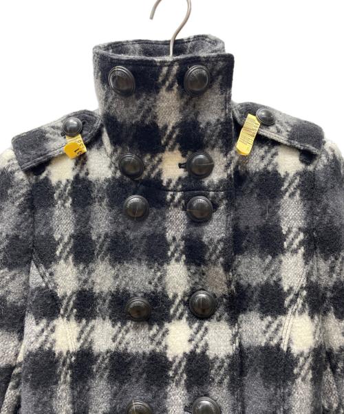 BURBERRY LONDON（バーバリーロンドン）BURBERRY LONDON (バーバリーロンドン) ウールコート ブラック×グレー サイズ:38の古着・服飾アイテム