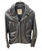 666×green label relaxing666×グリーンレーベルリラクシング）の古着「ライダースジャケット」｜ブラック