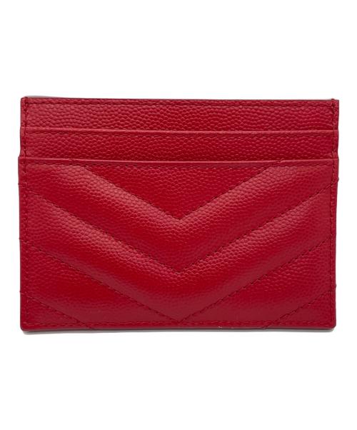 Yves Saint Laurent（イヴサンローラン）Yves Saint Laurent (イヴサンローラン) カードケース レッドの古着・服飾アイテム