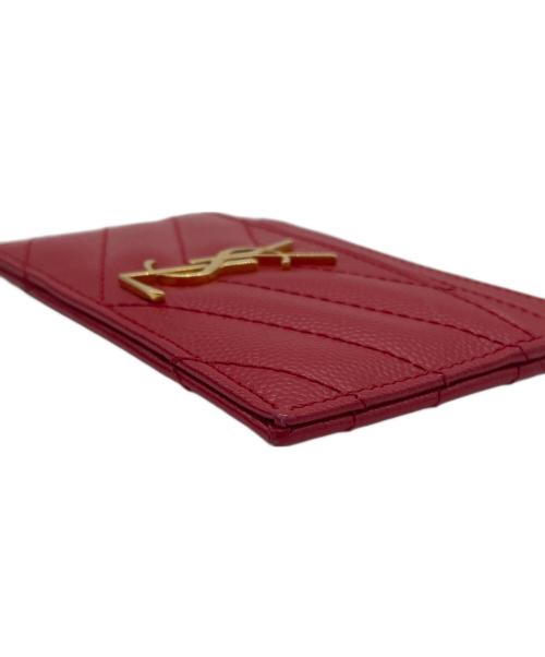 Yves Saint Laurent（イヴサンローラン）Yves Saint Laurent (イヴサンローラン) カードケース レッドの古着・服飾アイテム