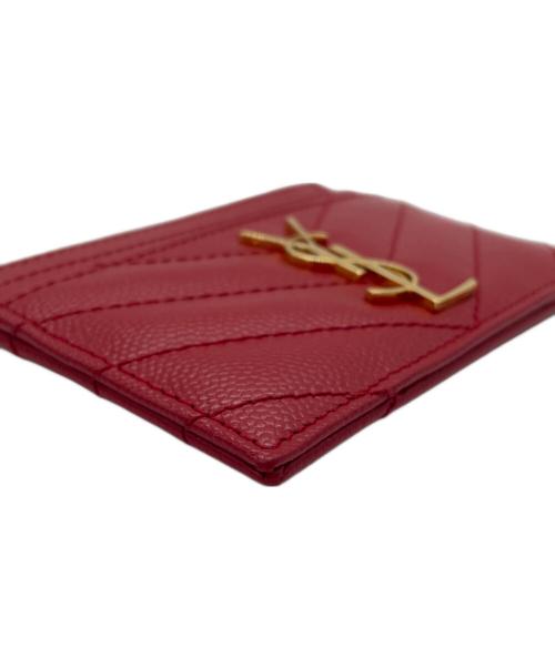 Yves Saint Laurent（イヴサンローラン）Yves Saint Laurent (イヴサンローラン) カードケース レッドの古着・服飾アイテム