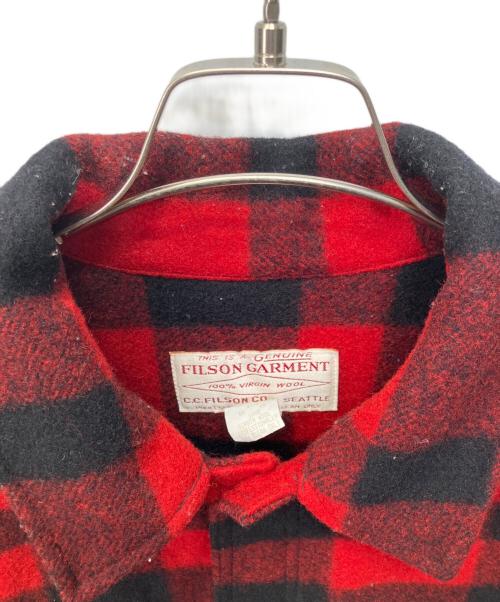 FILSON GARMENT（フィルソン ガーメント）FILSON GARMENT (フィルソン ガーメント) マッキーノジャケット レッド×ブラック サイズ:40の古着・服飾アイテム