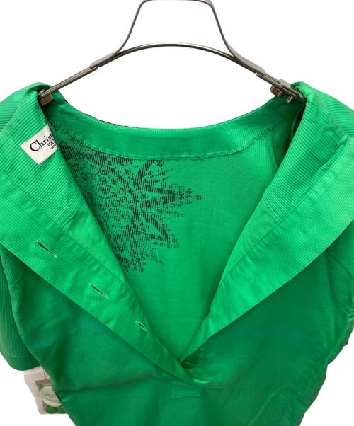 Christian Dior（クリスチャン ディオール）Christian Dior (クリスチャン ディオール) 長袖ワンピース グリーン サイズ:9号の古着・服飾アイテム