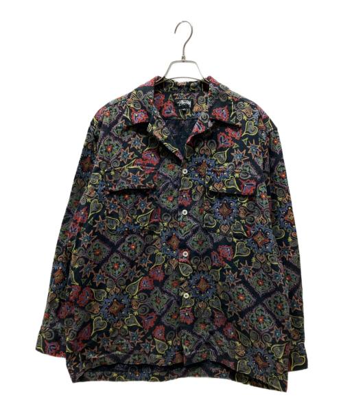 stussy（ステューシー）stussy (ステューシー) 長袖シャツ　80s USA製 ブラック サイズ:Mの古着・服飾アイテム