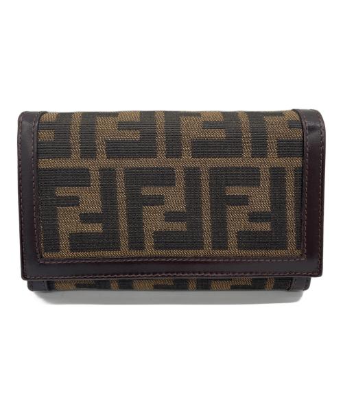 FENDI（フェンディ）FENDI (フェンディ) 2つ折り財布 ブラウンの古着・服飾アイテム