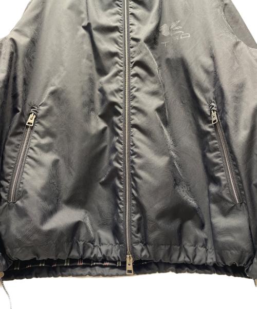 ETRO（エトロ）ETRO (エトロ) ナイロンペイズリージップパーカー ブラック サイズ:Lの古着・服飾アイテム