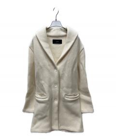 中古・古着通販】HYKE (ハイク) モヘアダブルブレストコート ベージュ