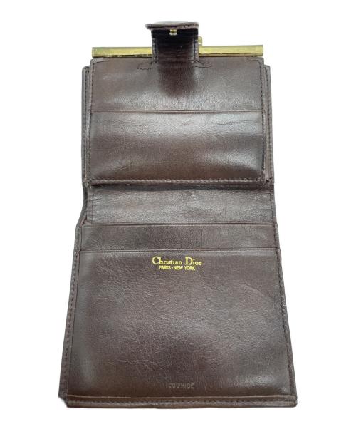 Christian Dior（クリスチャン ディオール）Christian Dior (クリスチャン ディオール) トロッター 2つ折り財布 ブラウン×ベージュの古着・服飾アイテム