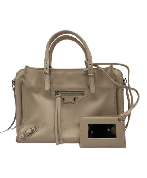 BALENCIAGA（バレンシアガ）BALENCIAGA (バレンシアガ) 2WAYハンドバッグ ベージュの古着・服飾アイテム
