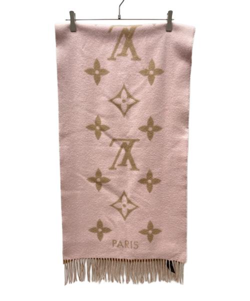 LOUIS VUITTON（ルイ ヴィトン）LOUIS VUITTON (ルイ ヴィトン) カシミヤマフラー ピンクの古着・服飾アイテム