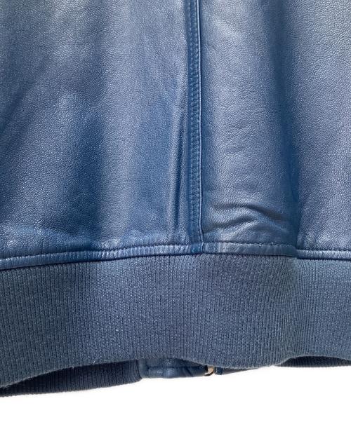 AVIREX（アヴィレックス）AVIREX (アヴィレックス) レザーパーカー ブルー サイズ:Lの古着・服飾アイテム