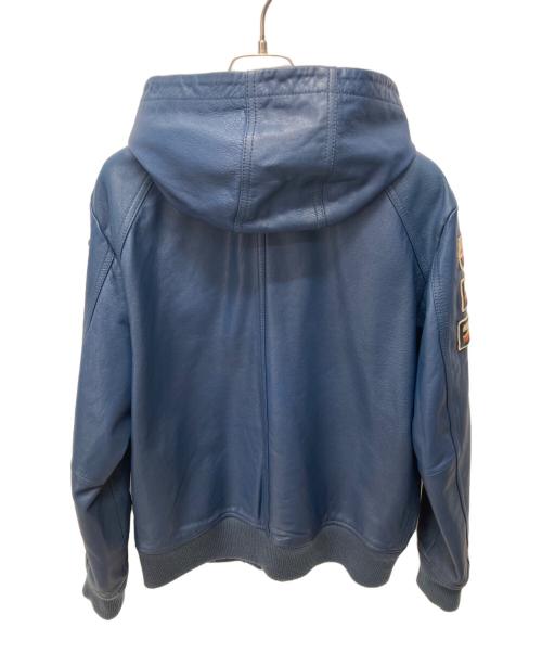 AVIREX（アヴィレックス）AVIREX (アヴィレックス) レザーパーカー ブルー サイズ:Lの古着・服飾アイテム