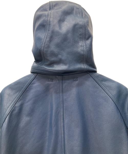 AVIREX（アヴィレックス）AVIREX (アヴィレックス) レザーパーカー ブルー サイズ:Lの古着・服飾アイテム