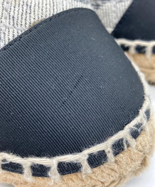 CHANEL（シャネル）CHANEL (シャネル) エスパドリーユ ブルー×ブラウン サイズ:37の古着・服飾アイテム