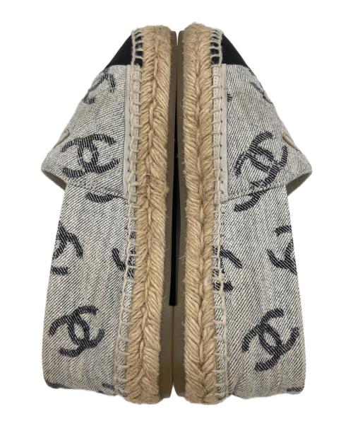 CHANEL（シャネル）CHANEL (シャネル) エスパドリーユ ブルー×ブラウン サイズ:37の古着・服飾アイテム