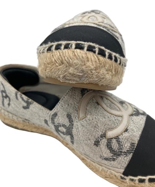 CHANEL（シャネル）CHANEL (シャネル) エスパドリーユ ブルー×ブラウン サイズ:37の古着・服飾アイテム