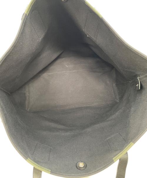 Saint Laurent Paris（サンローランパリ）Saint Laurent Paris (サンローランパリ) キャンバストートバッグ ブラック×カーキの古着・服飾アイテム