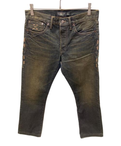 RRL（ダブルアールエル）RRL (ダブルアールエル) Side Chimayo Stitch Black Denim Pants インディゴ サイズ:78.5（W31）の古着・服飾アイテム