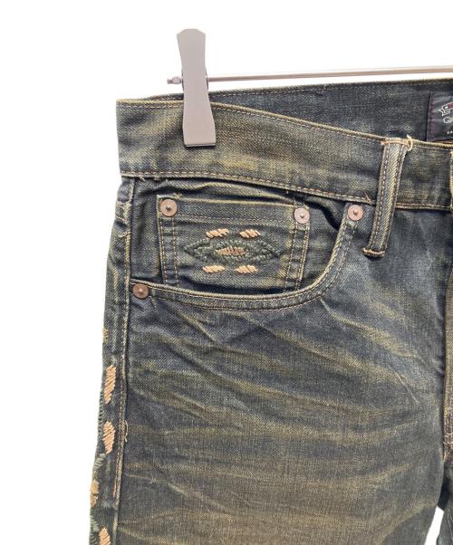 RRL（ダブルアールエル）RRL (ダブルアールエル) Side Chimayo Stitch Black Denim Pants インディゴ サイズ:78.5（W31）の古着・服飾アイテム