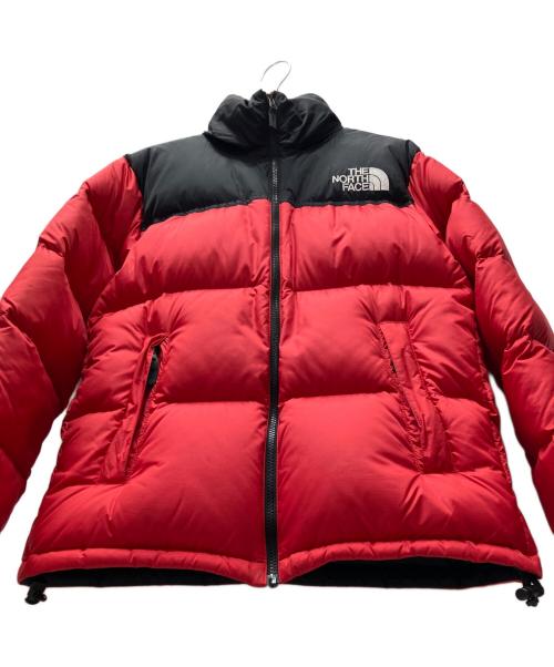 THE NORTH FACE（ザ ノース フェイス）THE NORTH FACE (ザ ノース フェイス) ダウンジャケット レッド×ブラック サイズ:Mの古着・服飾アイテム