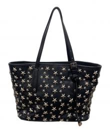 JIMMY CHOO（ジミーチュウ）の古着「スタースタッズハンドバッグ」｜ブラック