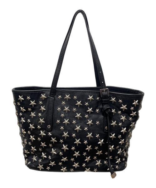 JIMMY CHOO（ジミーチュウ）JIMMY CHOO (ジミーチュウ) スタースタッズハンドバッグ ブラックの古着・服飾アイテム
