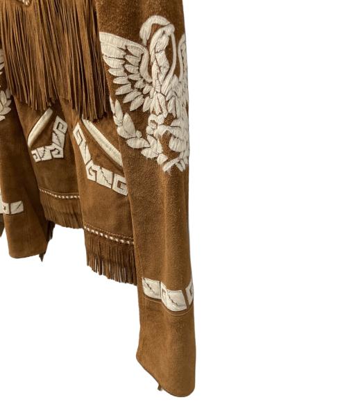 RALPH LAUREN（ラルフローレン）RALPH LAUREN (ラルフローレン) フリンジレザージャケット ブラウン サイズ:Mの古着・服飾アイテム