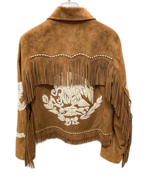 RALPH LAUREN（ラルフローレン）RALPH LAUREN (ラルフローレン) フリンジレザージャケット ブラウン サイズ:Mの古着・服飾アイテム