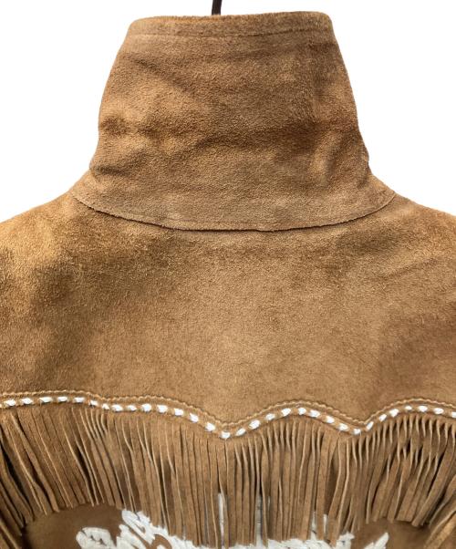 RALPH LAUREN（ラルフローレン）RALPH LAUREN (ラルフローレン) フリンジレザージャケット ブラウン サイズ:Mの古着・服飾アイテム