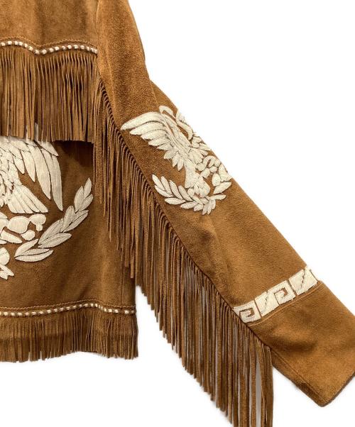 RALPH LAUREN（ラルフローレン）RALPH LAUREN (ラルフローレン) フリンジレザージャケット ブラウン サイズ:Mの古着・服飾アイテム