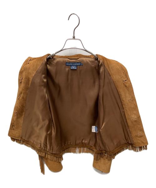 RALPH LAUREN（ラルフローレン）RALPH LAUREN (ラルフローレン) フリンジレザージャケット ブラウン サイズ:Mの古着・服飾アイテム