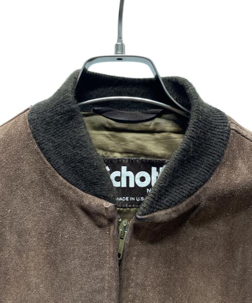 Schott（ショット）Schott (ショット) スウェードブルゾン ブラウン サイズ:44の古着・服飾アイテム