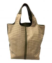 BOTTEGA VENETA（ボッテガベネタ）の古着「トートバッグ」｜ベージュ×カーキ