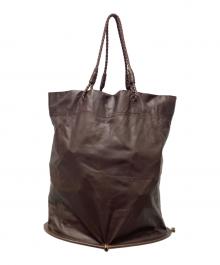 BOTTEGA VENETA（ボッテガベネタ）の古着「折り畳みトートバッグ」｜ブラウン