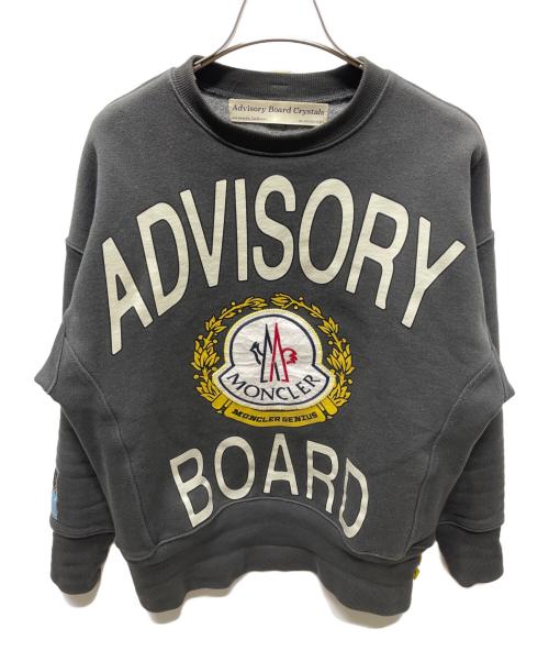 MONCLER（モンクレール）MONCLER (モンクレール) Advisory Board Crystals (アドバイザリー ボード クリスタルズ) クルーネックスウェット グレー サイズ:XSの古着・服飾アイテム