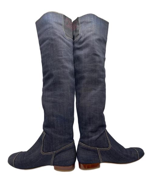 CHANEL（シャネル）CHANEL (シャネル) デニムロングブーツ インディゴ サイズ:35 1/2の古着・服飾アイテム