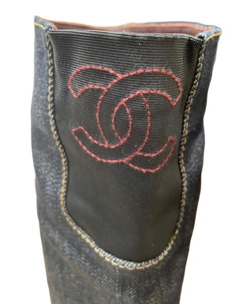 CHANEL（シャネル）CHANEL (シャネル) デニムロングブーツ インディゴ サイズ:35 1/2の古着・服飾アイテム