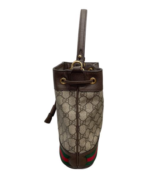 GUCCI（グッチ）GUCCI (グッチ) オフィディア スモール バケットバッグ ブラウン×ベージュの古着・服飾アイテム