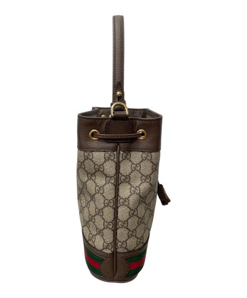GUCCI（グッチ）GUCCI (グッチ) オフィディア スモール バケットバッグ ブラウン×ベージュの古着・服飾アイテム