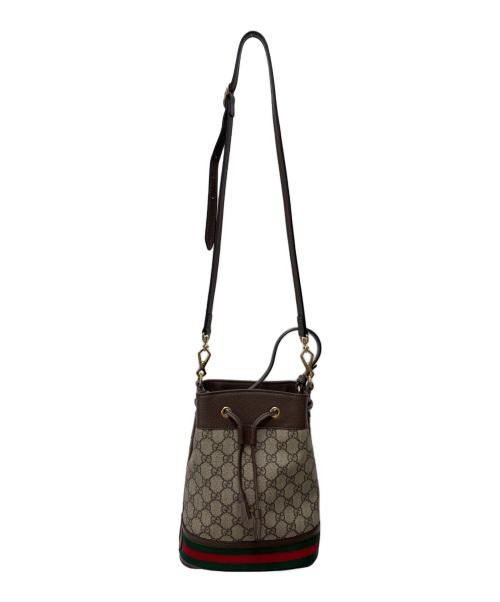 GUCCI（グッチ）GUCCI (グッチ) オフィディア スモール バケットバッグ ブラウン×ベージュの古着・服飾アイテム