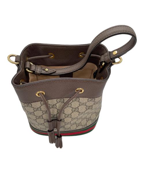 GUCCI（グッチ）GUCCI (グッチ) オフィディア スモール バケットバッグ ブラウン×ベージュの古着・服飾アイテム