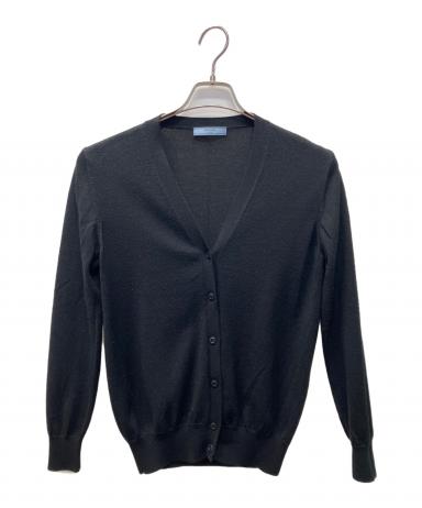 超得‼️PRADA★プラダ★ジップニット★48★黒★ウールカーディガン★20AW 中古・古着通販】PRADA (プラダ) ウールハイゲージVネックニット