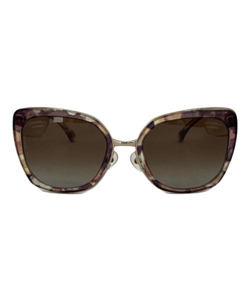 CHANEL（シャネル）CHANEL (シャネル) サングラス ゴールド×パープルの古着・服飾アイテム