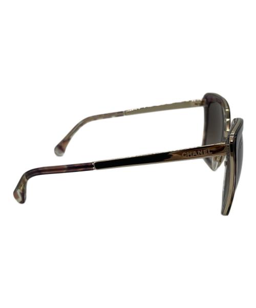 CHANEL（シャネル）CHANEL (シャネル) サングラス ゴールド×パープルの古着・服飾アイテム