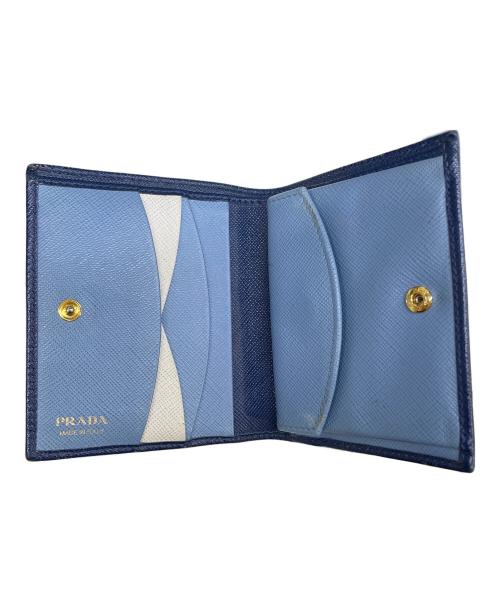 PRADA（プラダ）PRADA (プラダ) サフィアーノラザー財布 ネイビーの古着・服飾アイテム
