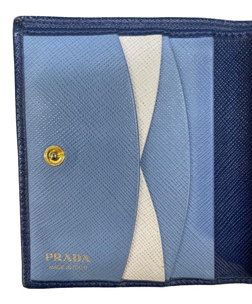 PRADA（プラダ）PRADA (プラダ) サフィアーノラザー財布 ネイビーの古着・服飾アイテム